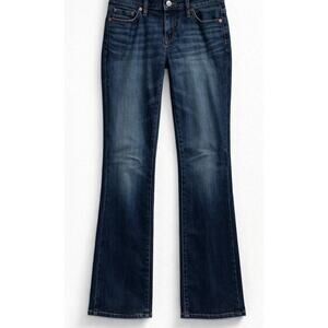 7 For All Mankind Colette Bootcut Dark Wash Jeans Sz 28 30x32.5 Low Rise Boho